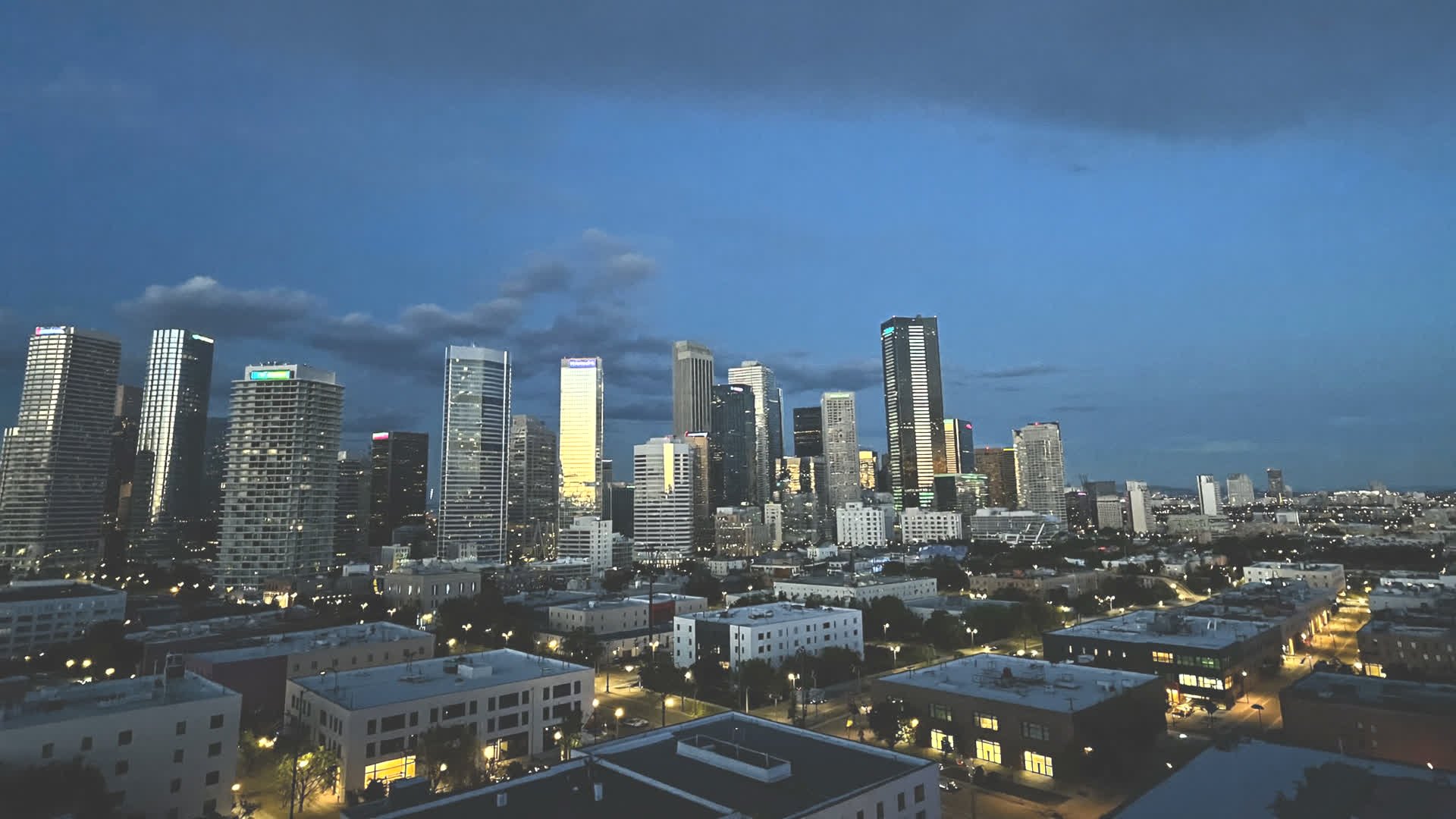 Downtown West Jordan skyline at dusk