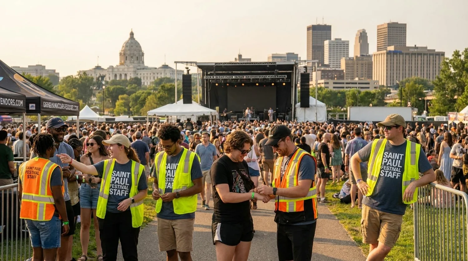 Diverse event types requiring staffing in Saint Paul