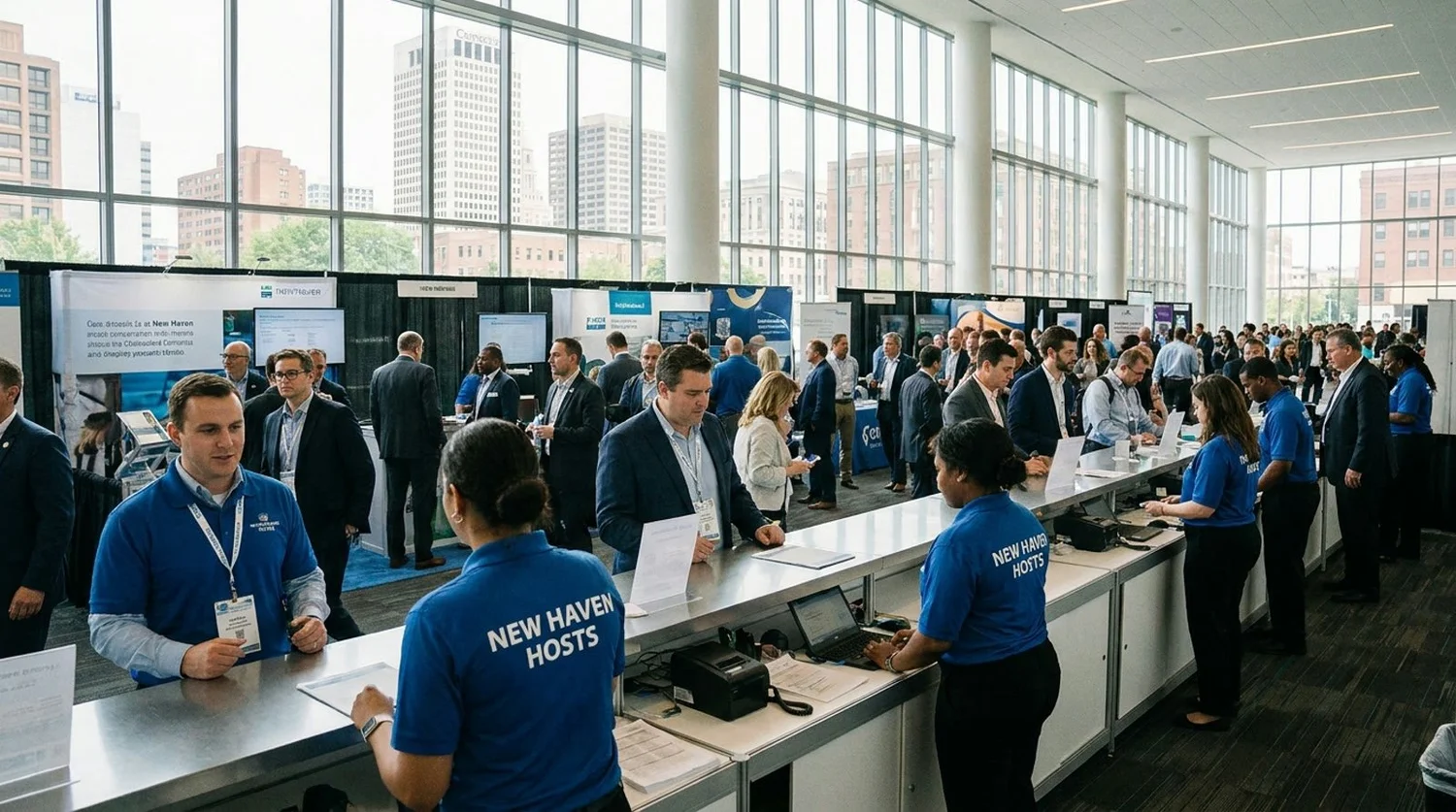 Event staffing and convention setup in New Haven