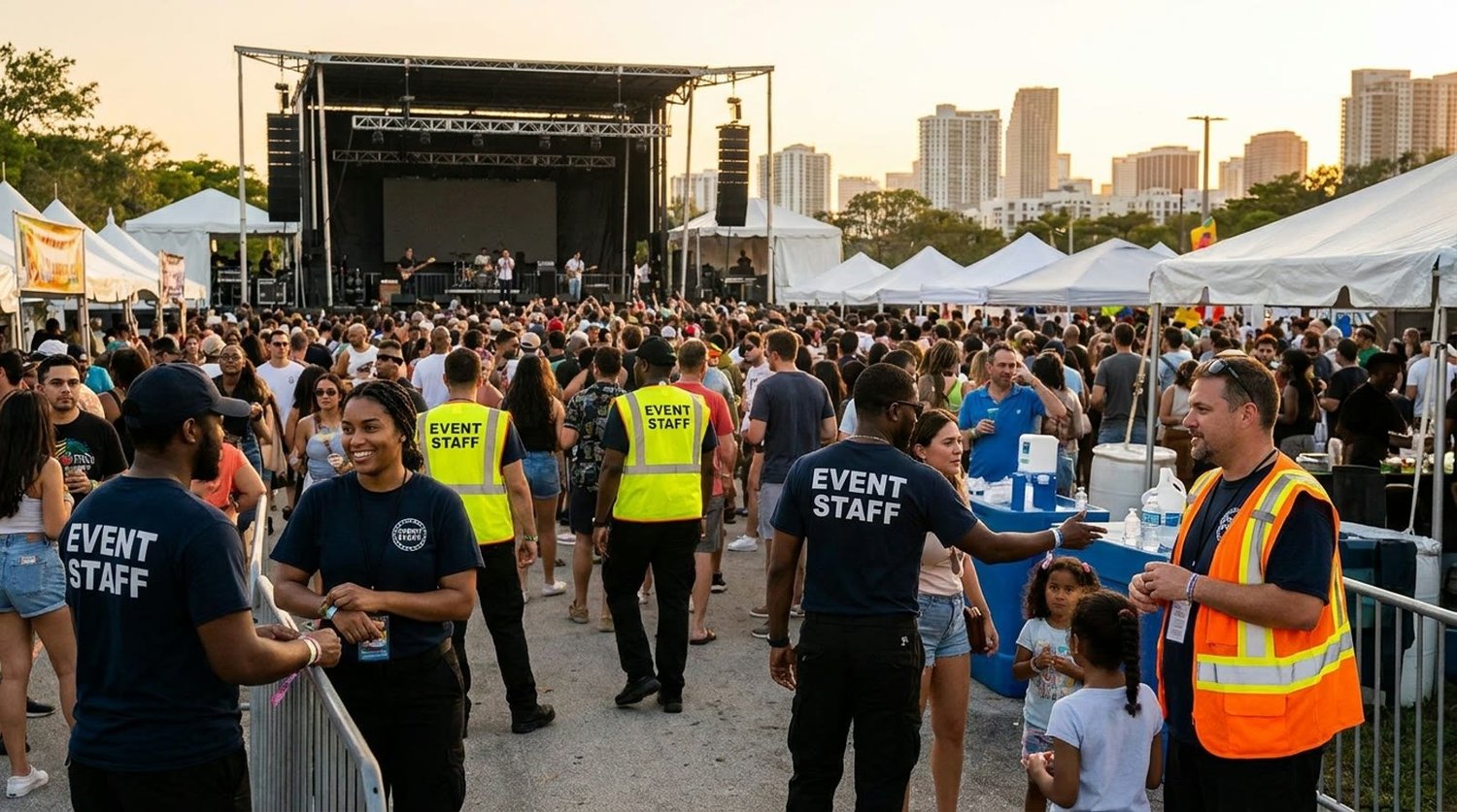 Diverse event types requiring staffing in Fort Lauderdale