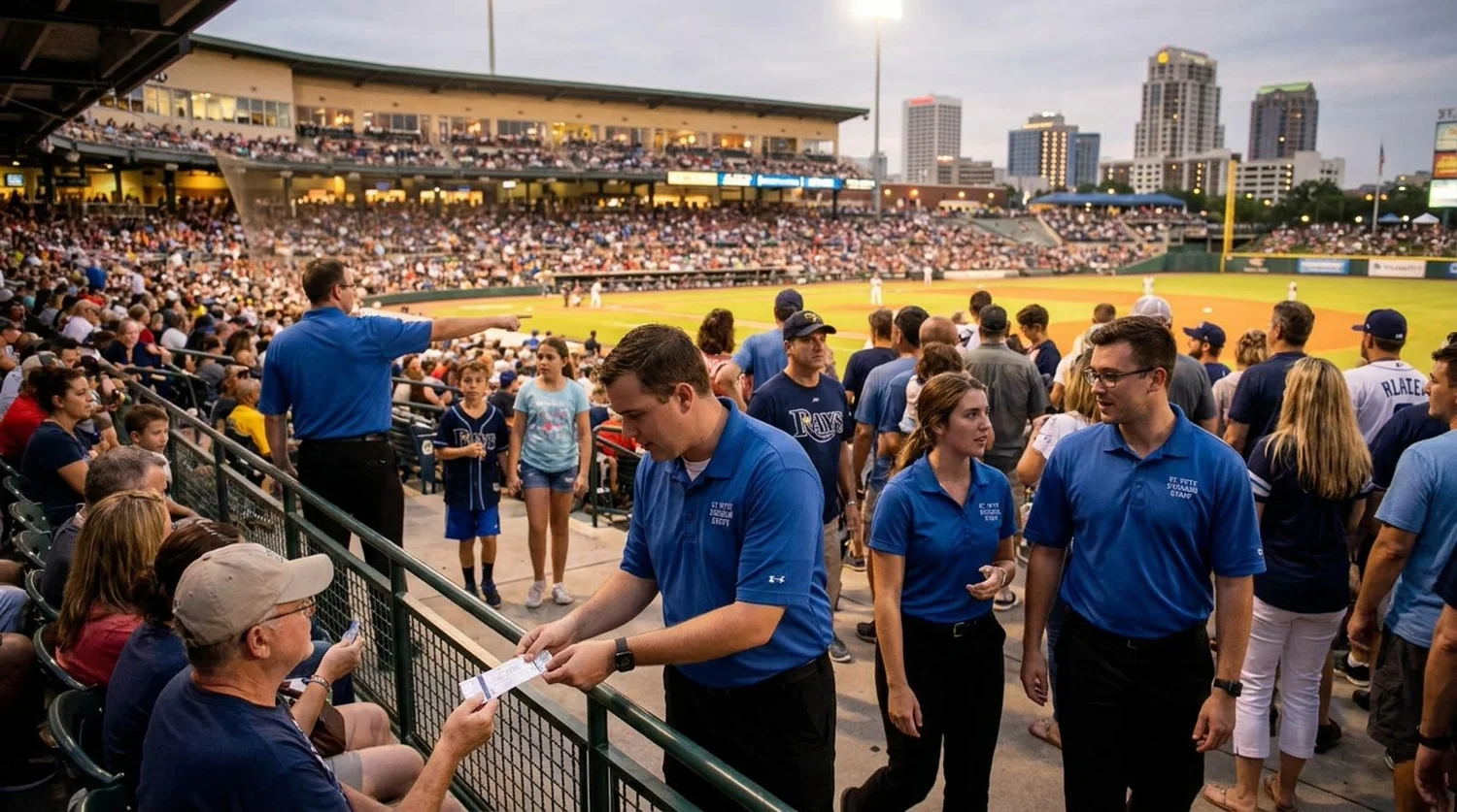 Large event venue requiring professional staffing in St Petersburg