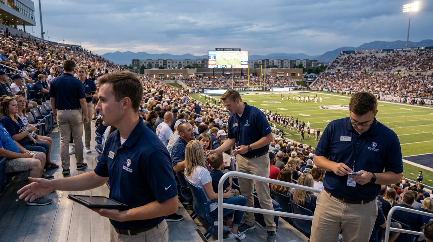 Large event venue requiring professional staffing in West Jordan
