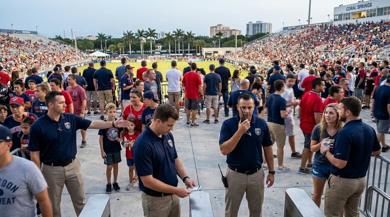 Large event venue requiring professional staffing in Coral Springs