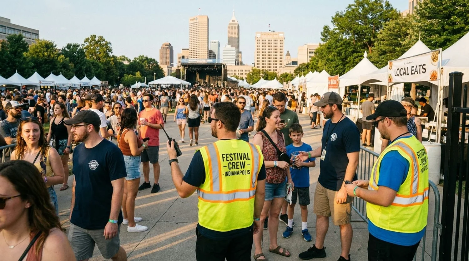 Diverse event types requiring staffing in Indianapolis