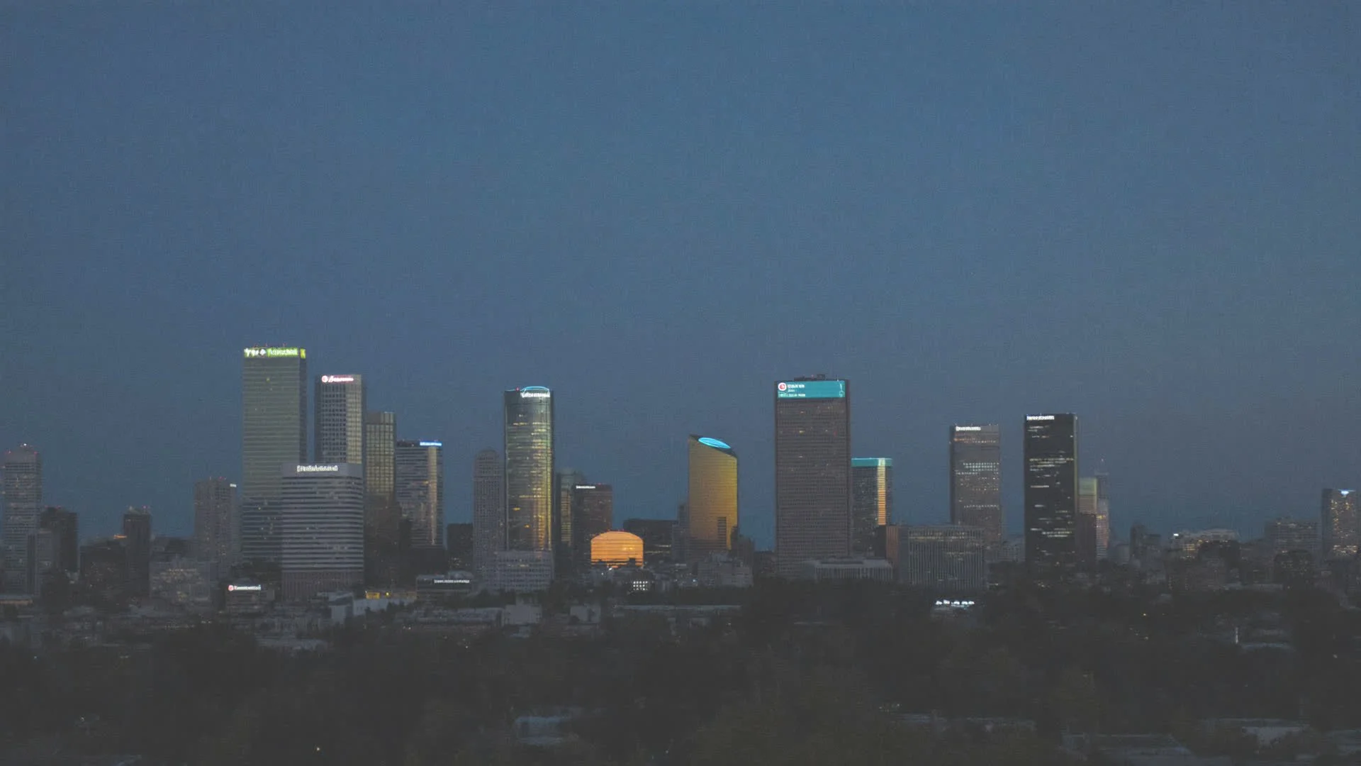 Downtown Scranton skyline at dusk