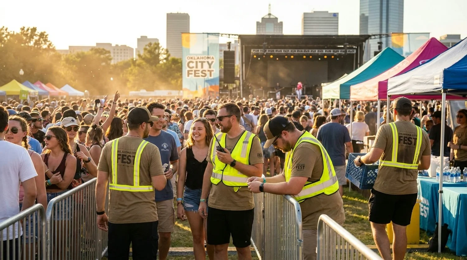 Diverse event types requiring staffing in Oklahoma City
