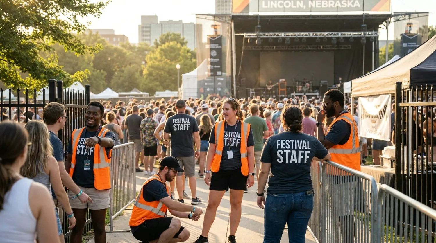Diverse event types requiring staffing in Lincoln