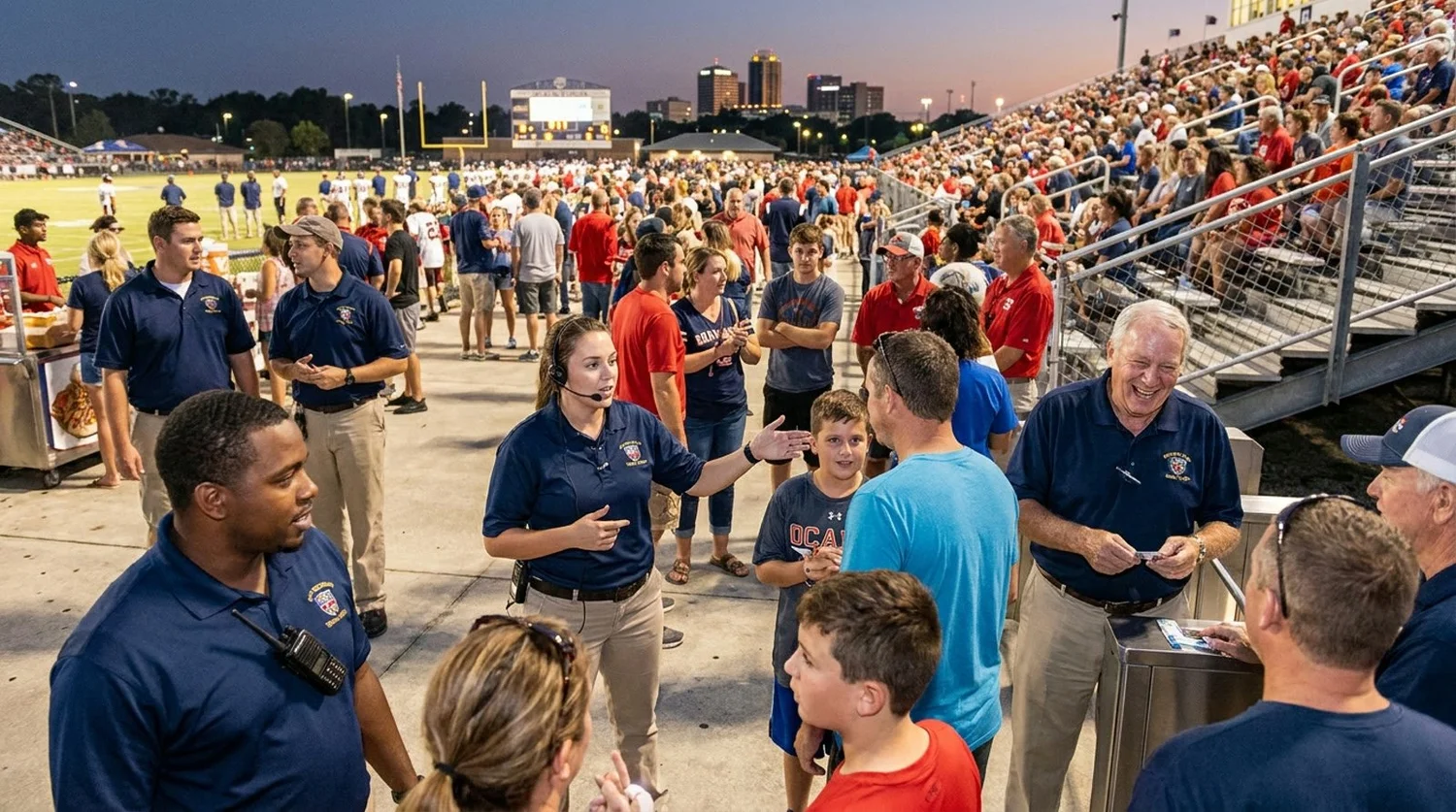 Large event venue requiring professional staffing in Ocala