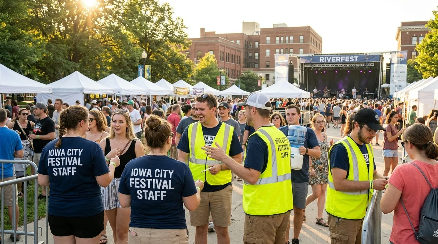 Diverse event types requiring staffing in Iowa City