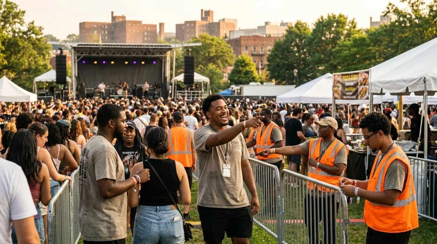 Diverse event types requiring staffing in Paterson