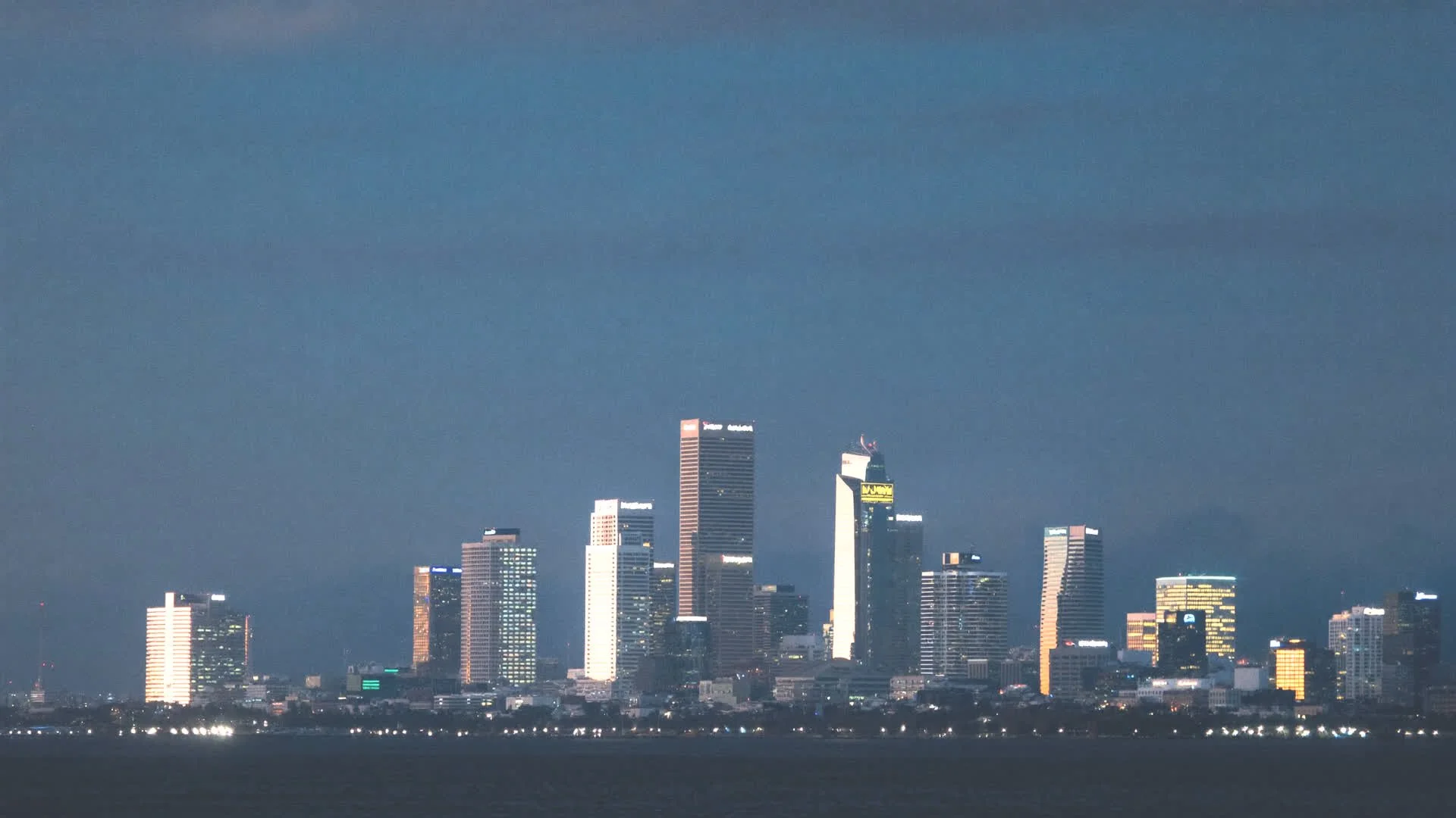 Downtown Clearwater skyline at dusk