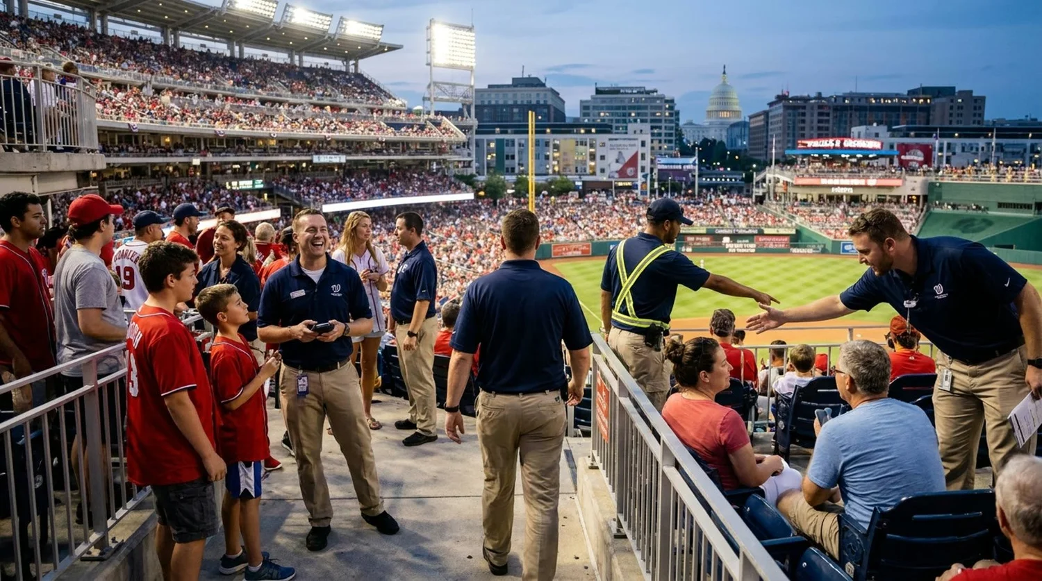 Large event venue requiring professional staffing in Washington DC