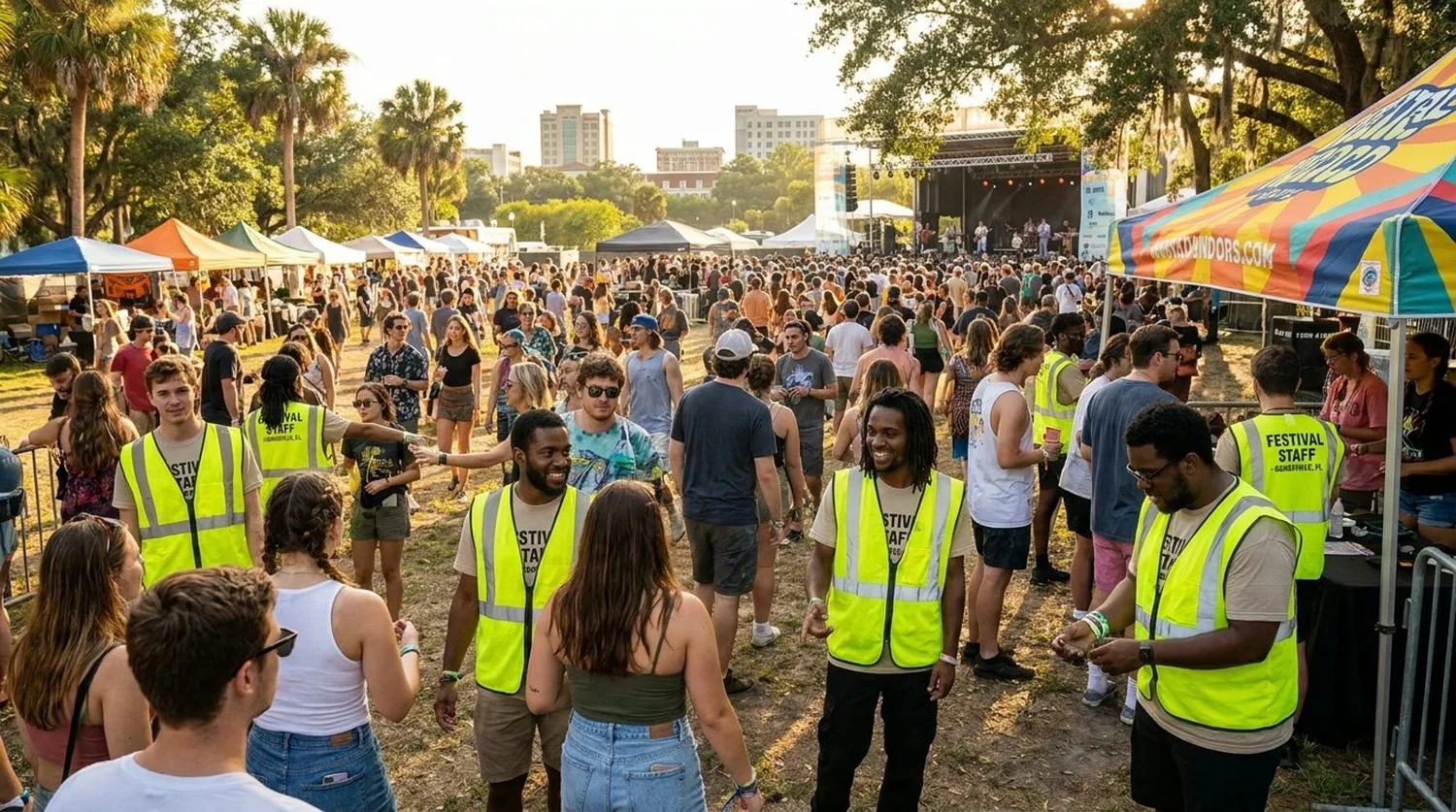 Diverse event types requiring staffing in Gainesville