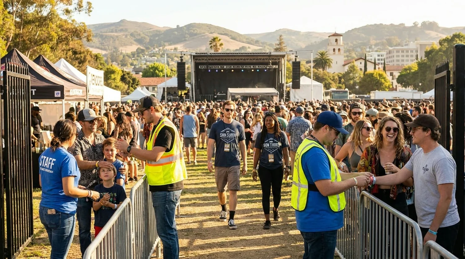 Diverse event types requiring staffing in San Luis Obispo