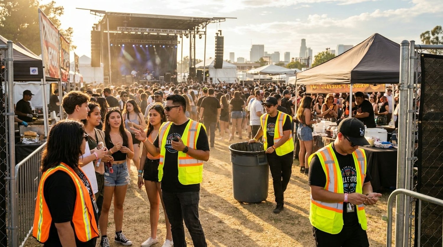 Diverse event types requiring staffing in Fullerton