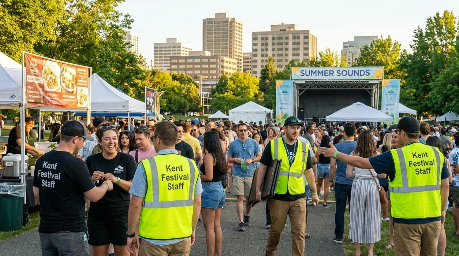 Diverse event types requiring staffing in Kent