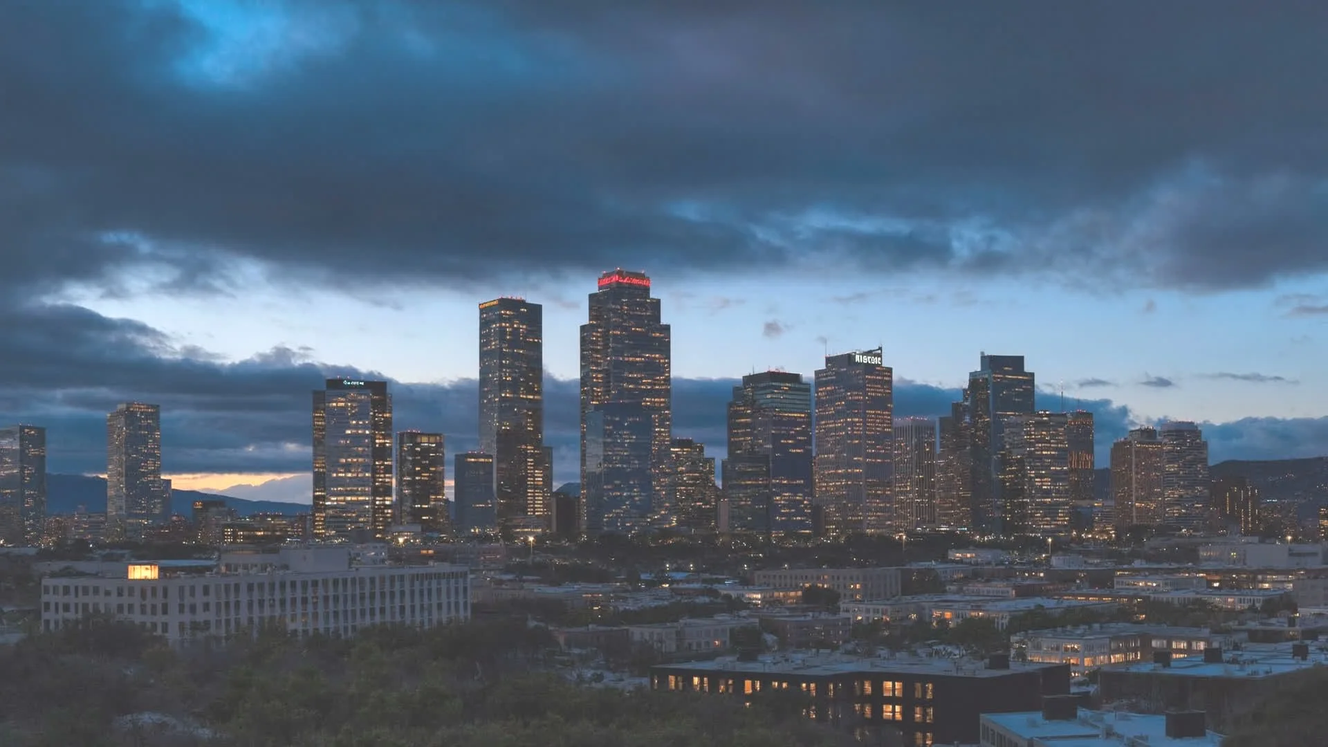 Downtown Chandler skyline at dusk