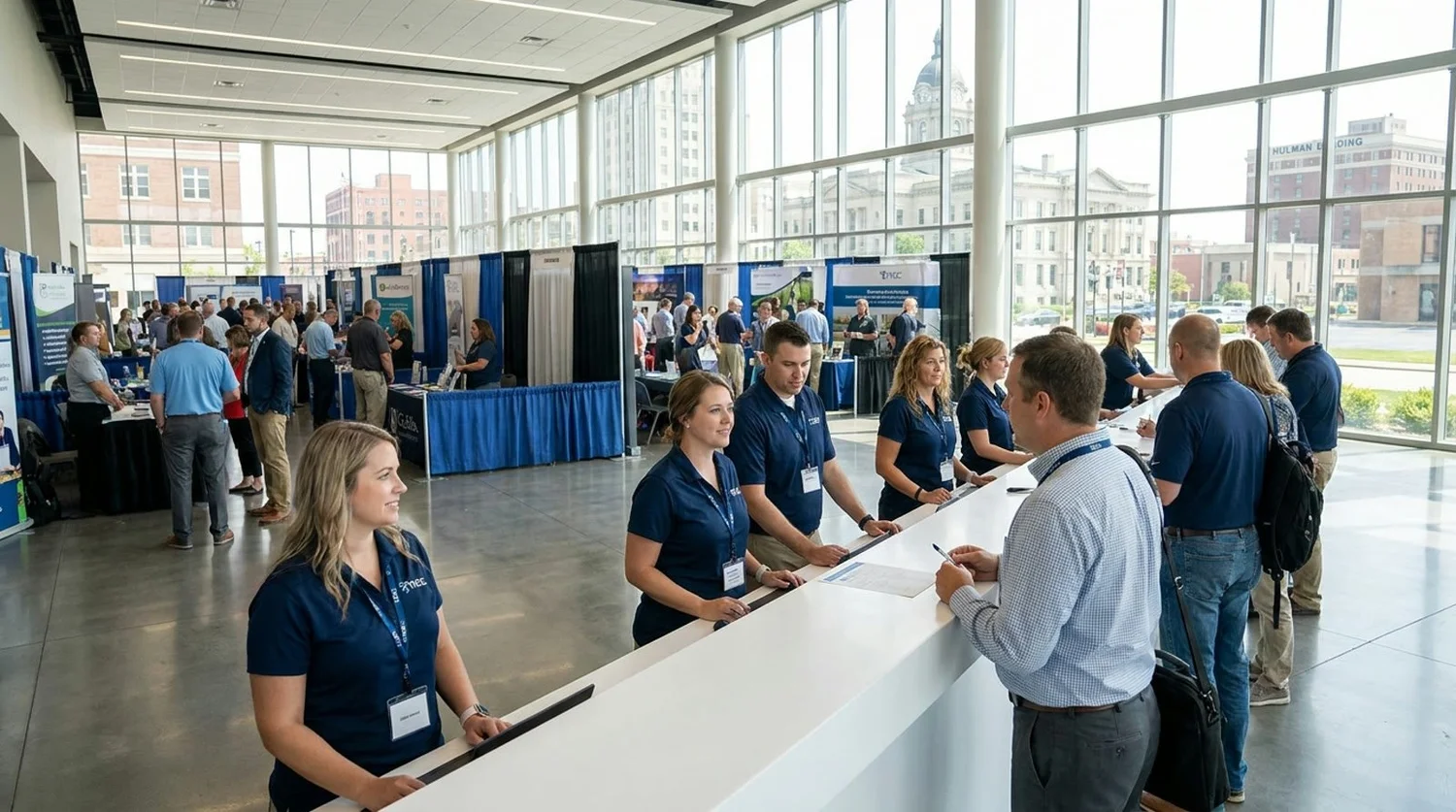 Event staffing and convention setup in Terre Haute