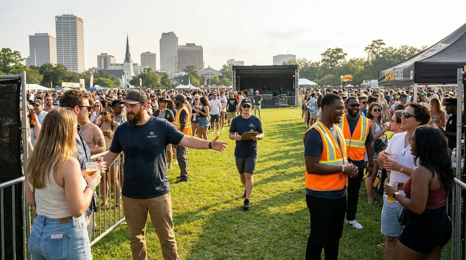 Diverse event types requiring staffing in New Orleans
