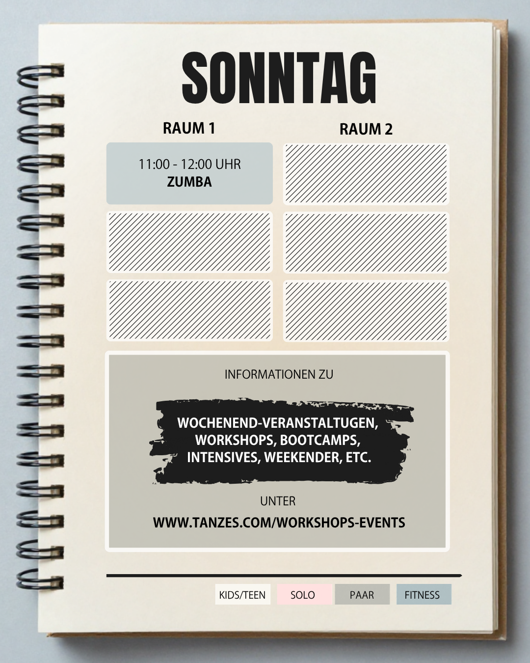 TANZ ES Kursplan Sonntag