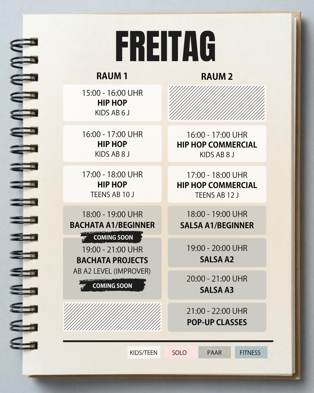 TANZ ES Kursplan Freitag