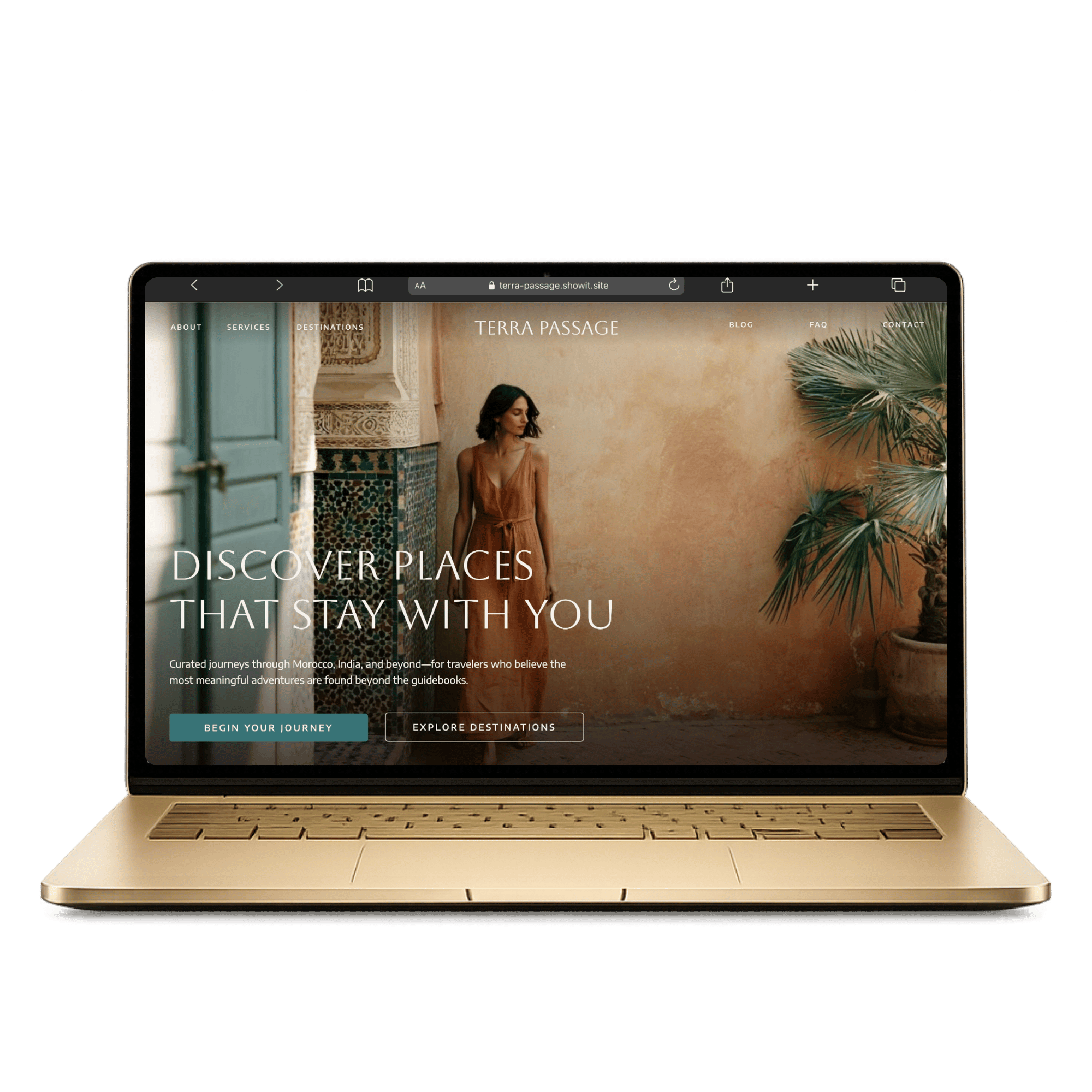 Travel template mockup