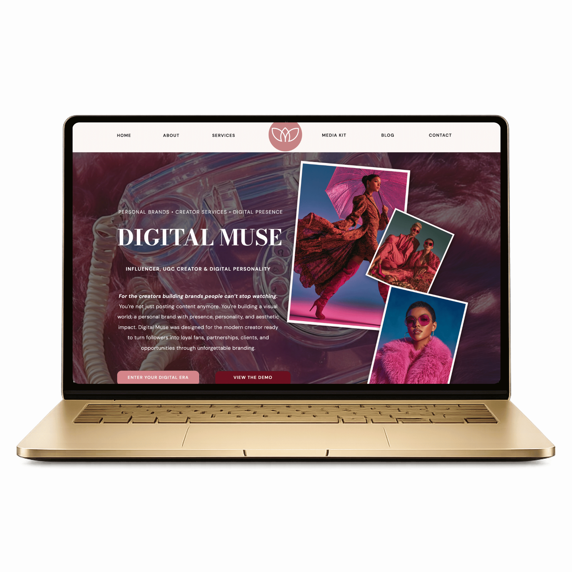 Premium website template mockup