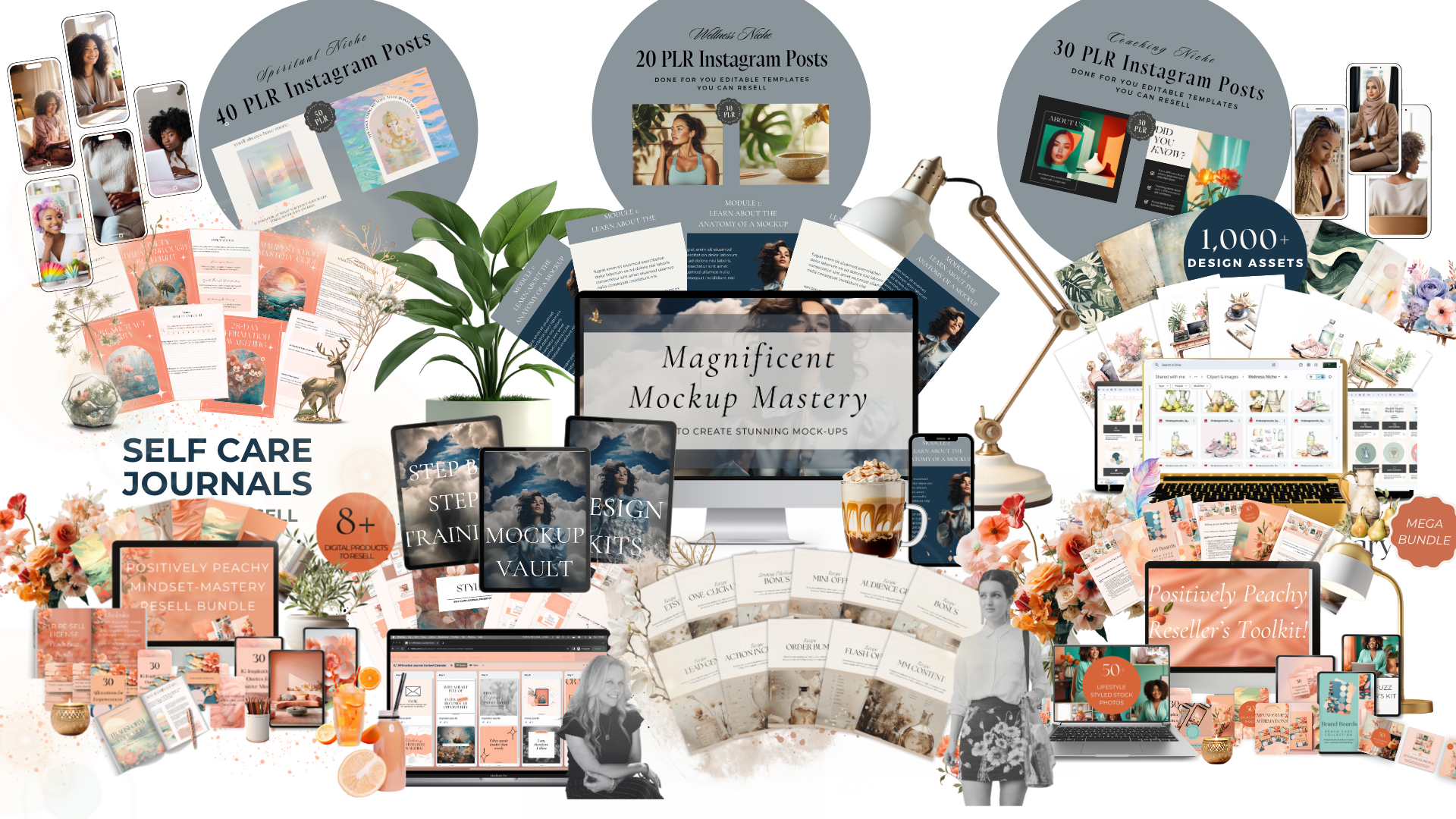 The full PLR Vault collection — journals, Instagram templates, mockups and design assets