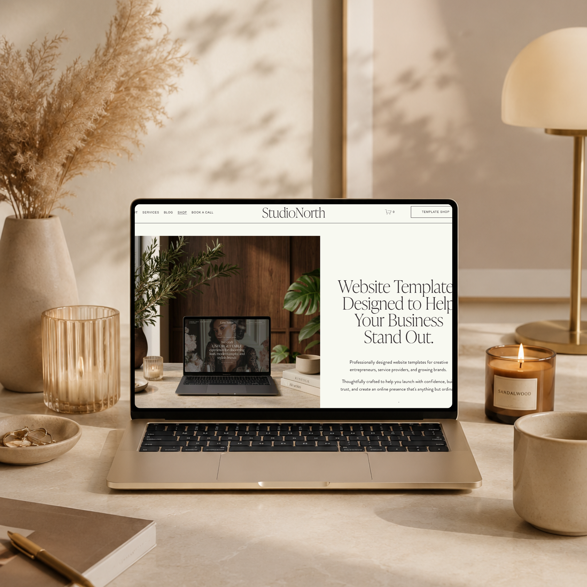 Template shop services mockup