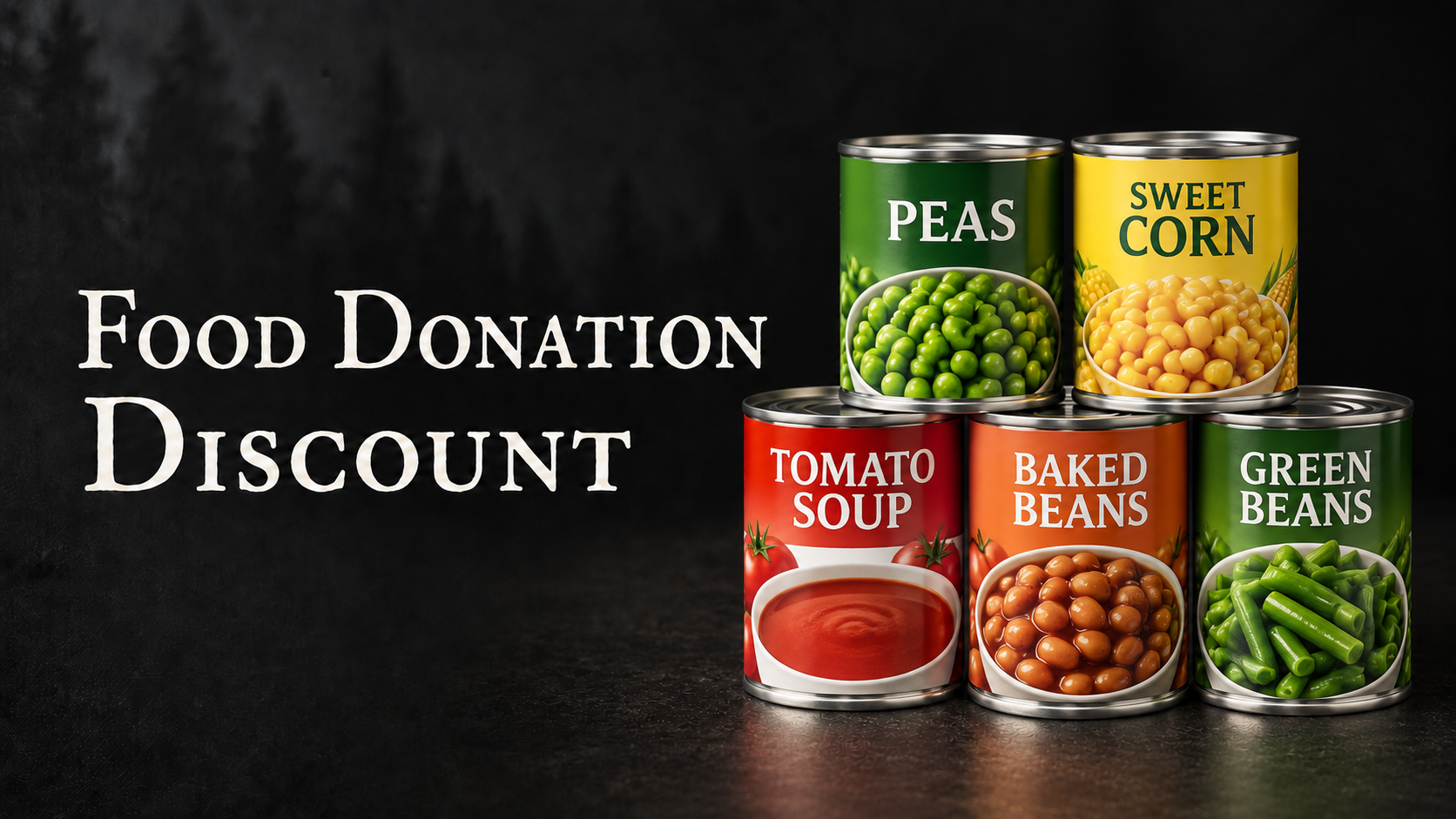 Food donation admission discount for Haunted Castle and Black Forest