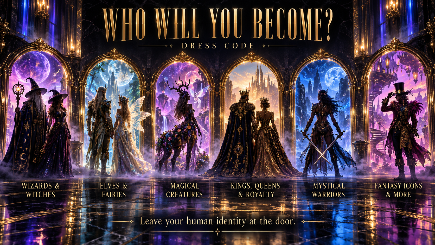 Fantasy costume inspiration: wizards, witches, fairies, magical creatures, royalty and mystical warriors