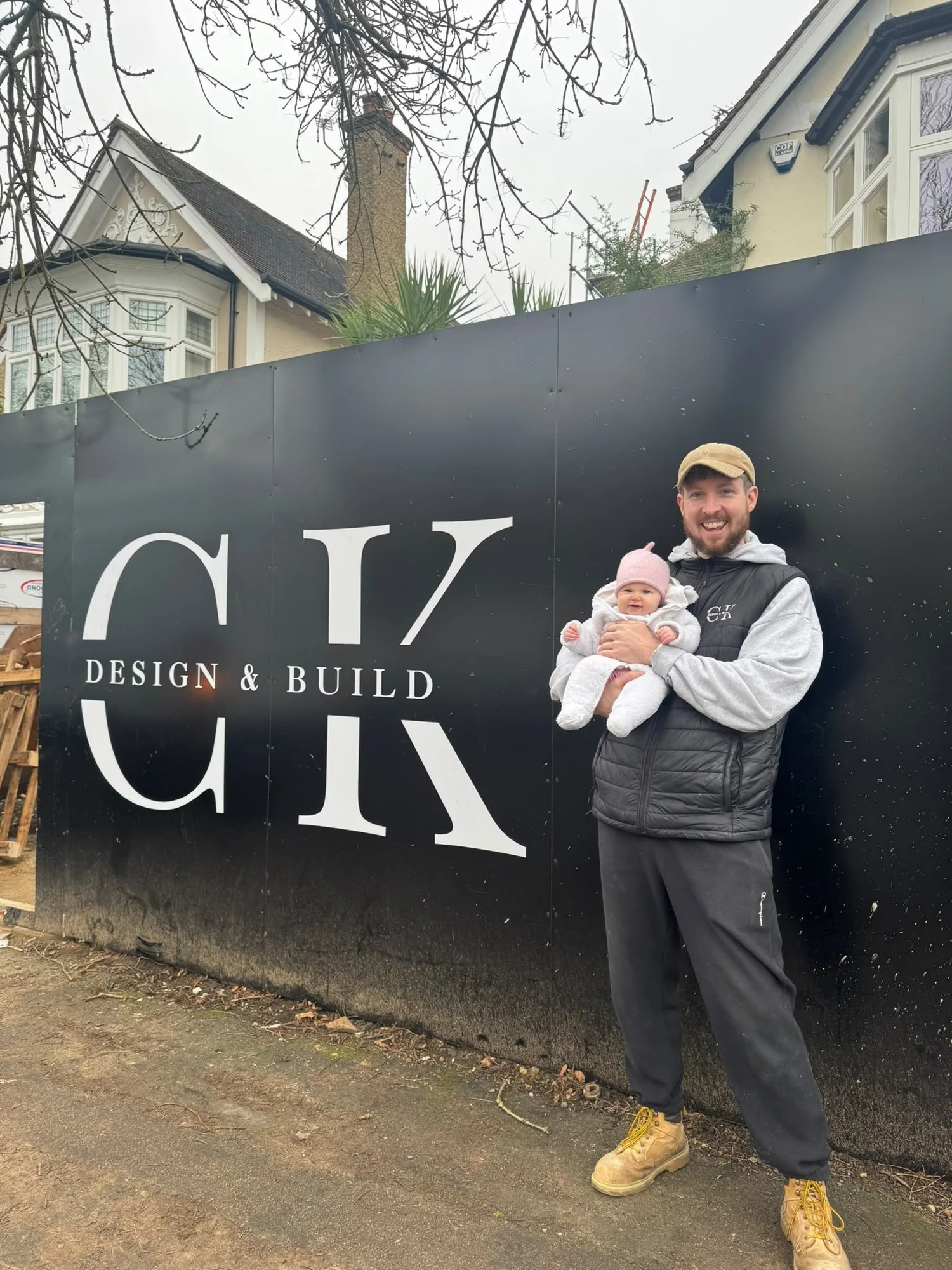 Conor Kennedy, founder of CK Design & Build, outside one of our sites in London