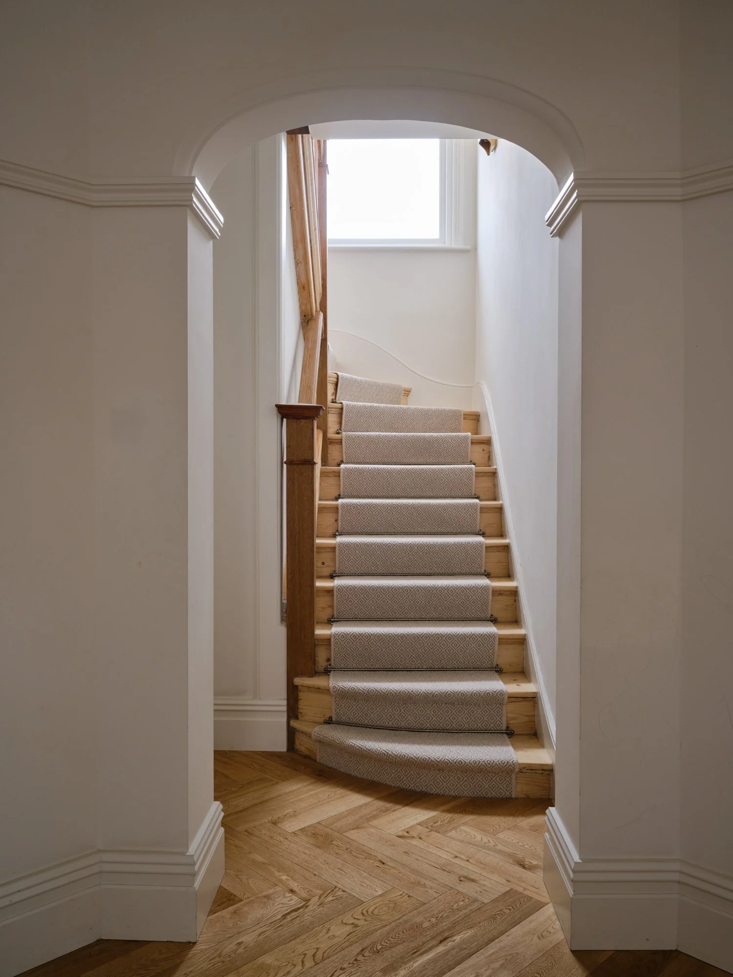 Arched hallway leading to the staircase, Cromwell Road, Teddington TW11