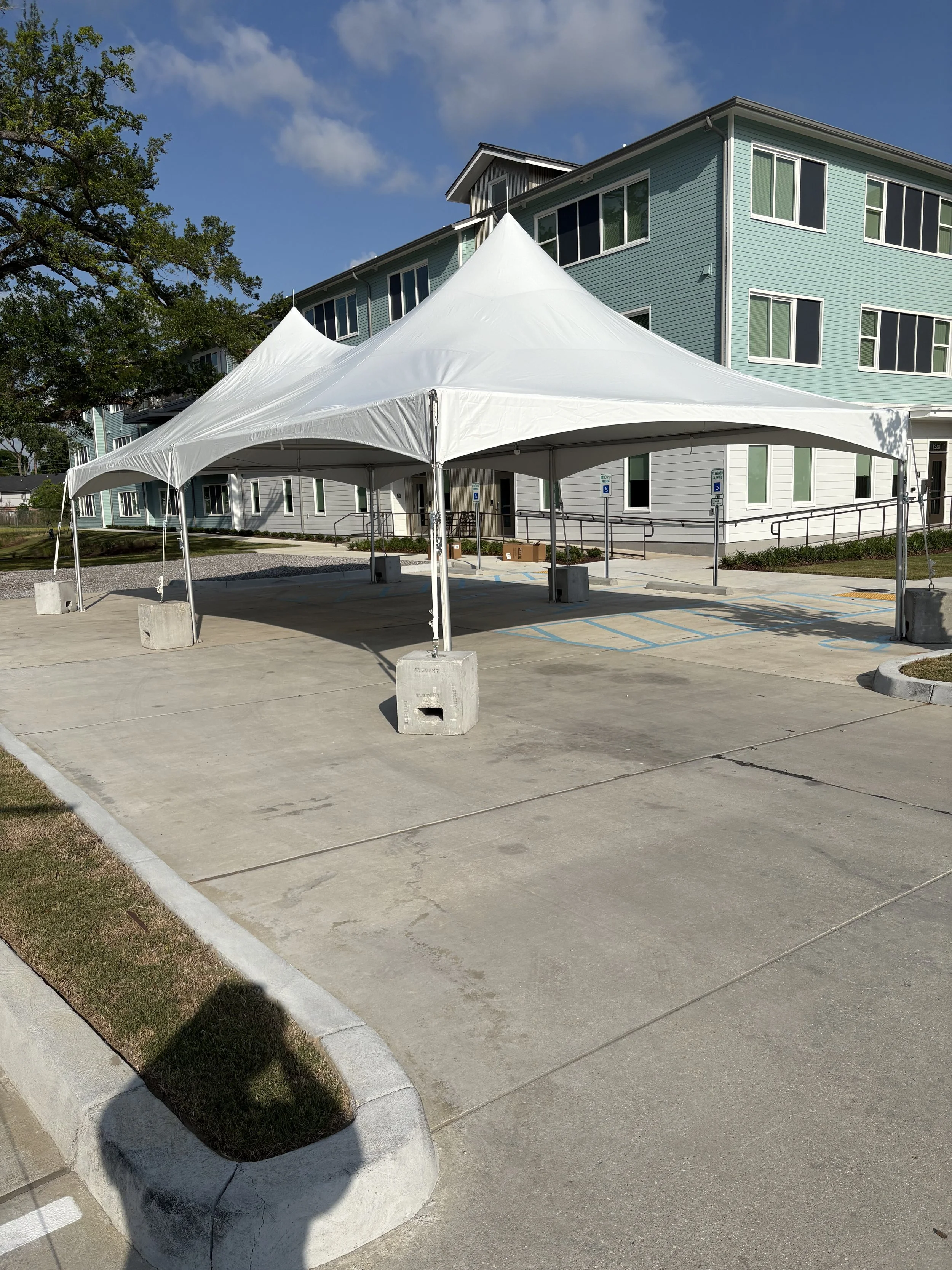 20x40 High Peak frame tent rental Thibodaux Louisiana