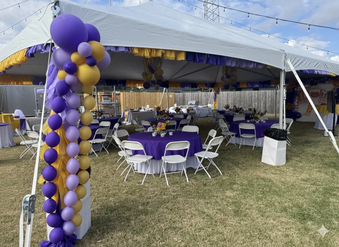 Backyard party tent rental Thibodaux LA