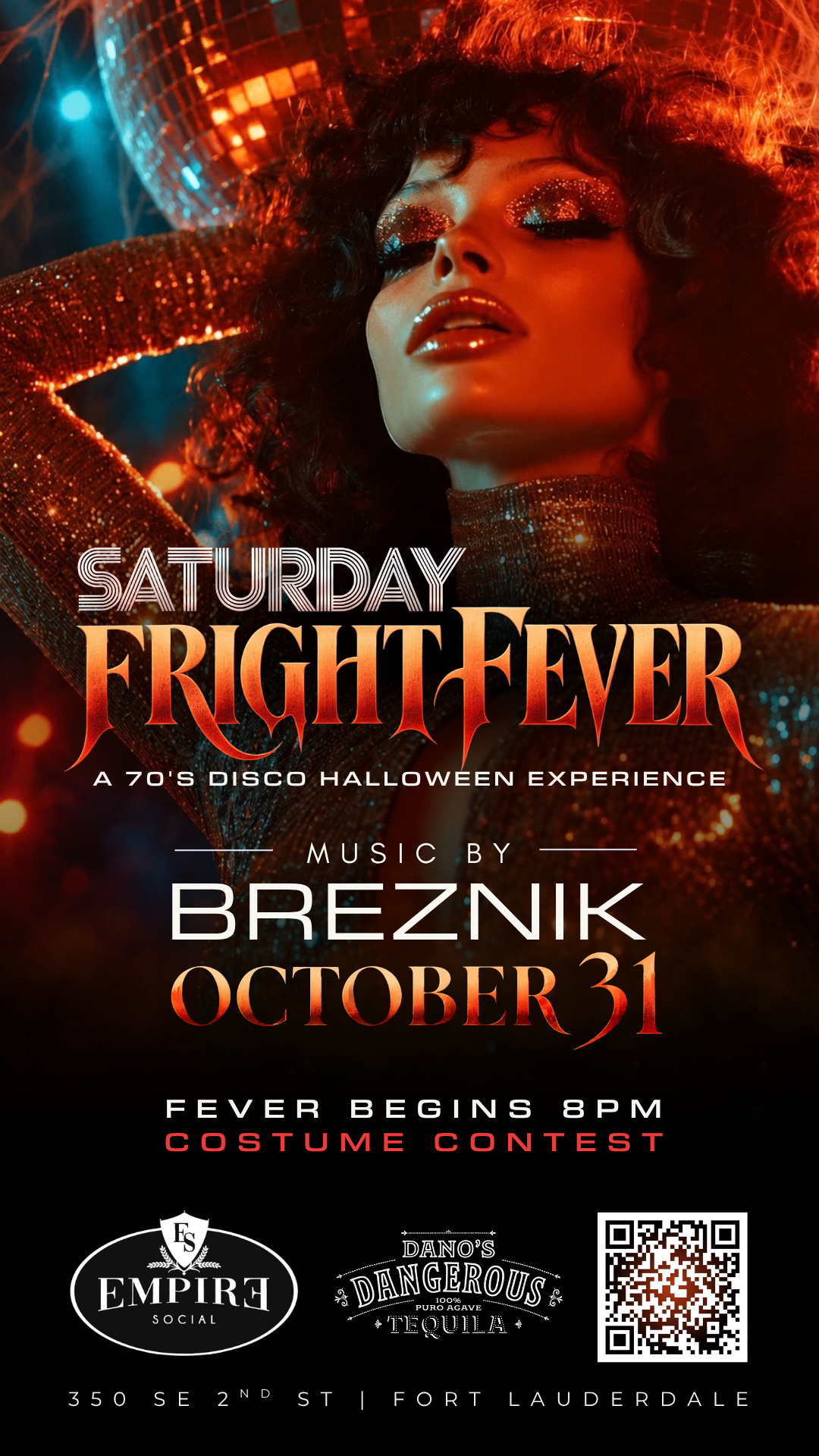Saturday Fright Fever 70s Disco Halloween Experience October 31 at Empire Social Lounge