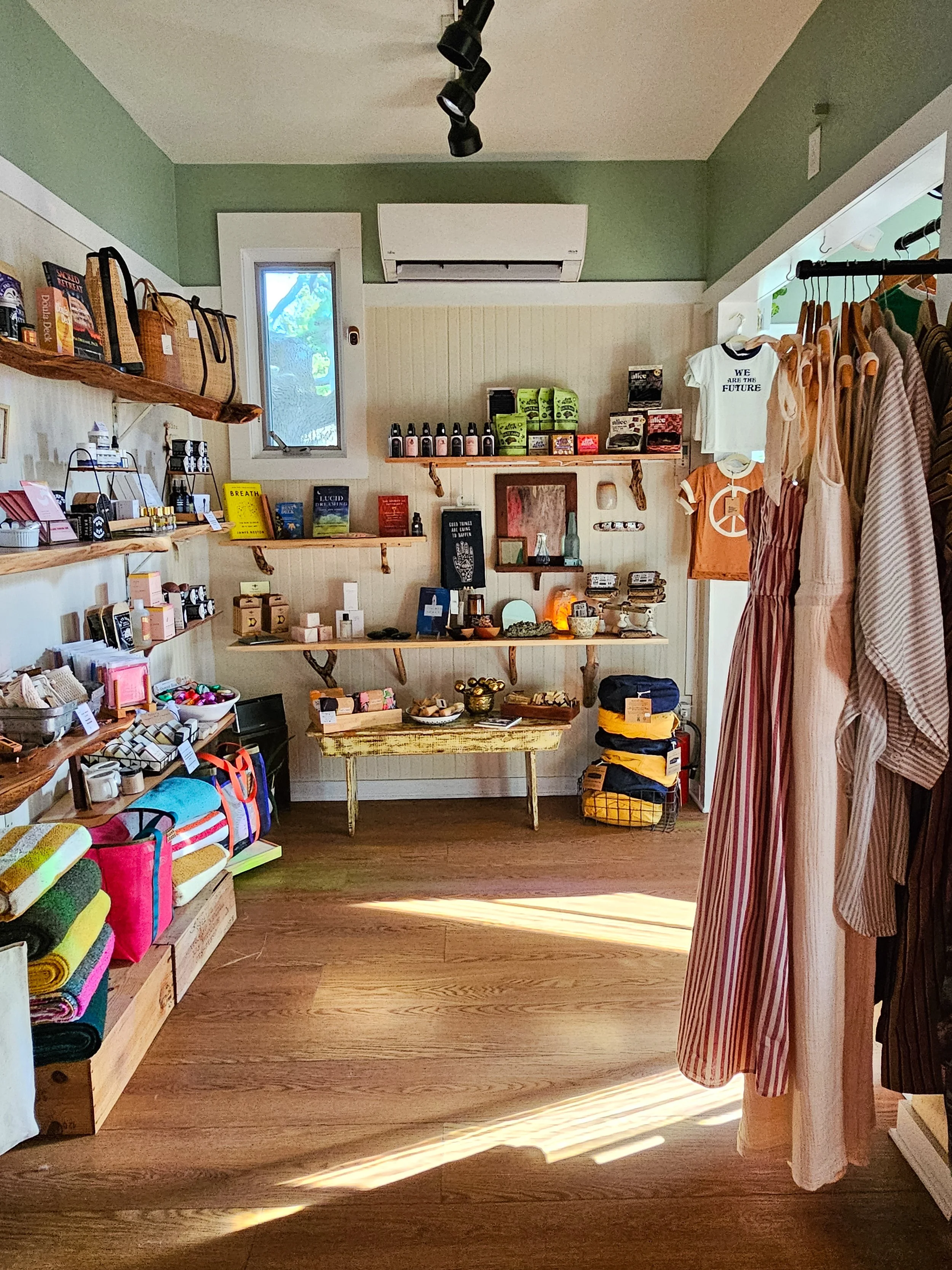 Inside Little Rituals holistic boutique on Ocracoke Island, NC