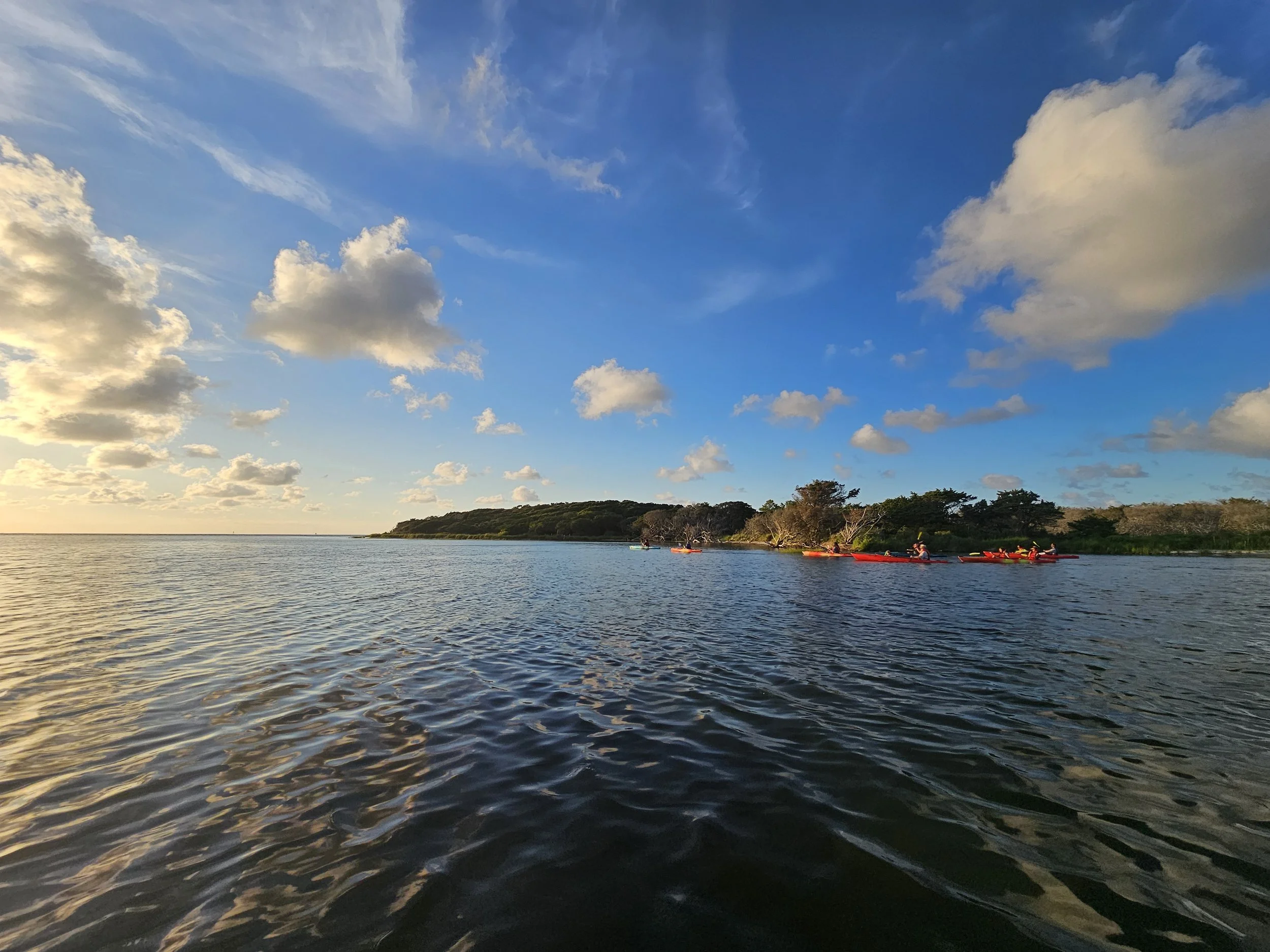 Evening light over the water on Ocracoke