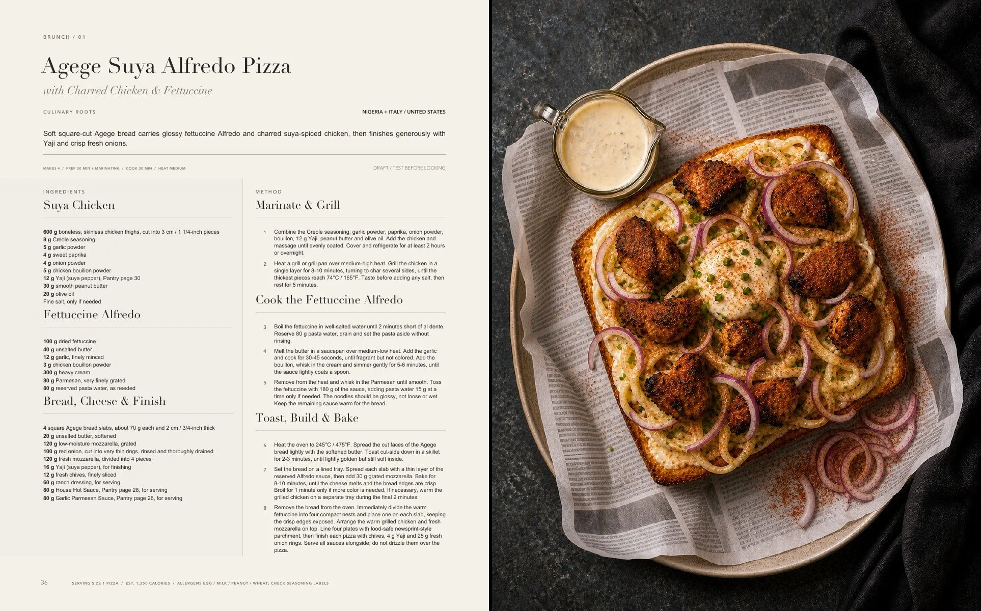 Open Origins cookbook spread