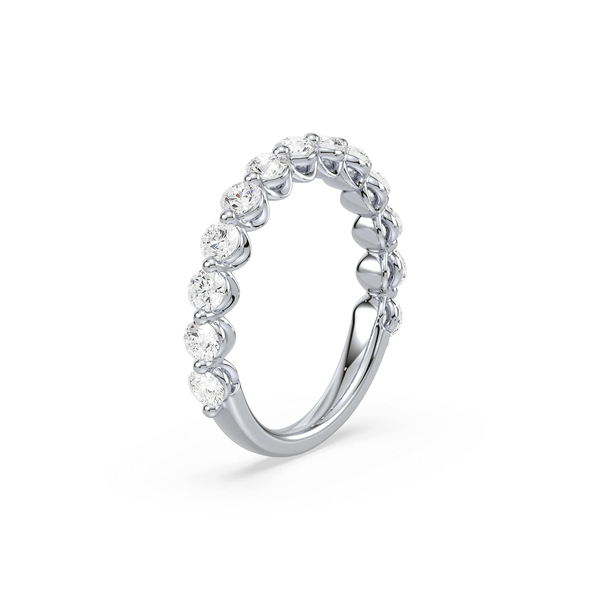 Katherine Scalloped LG Single Prong Diamond Band