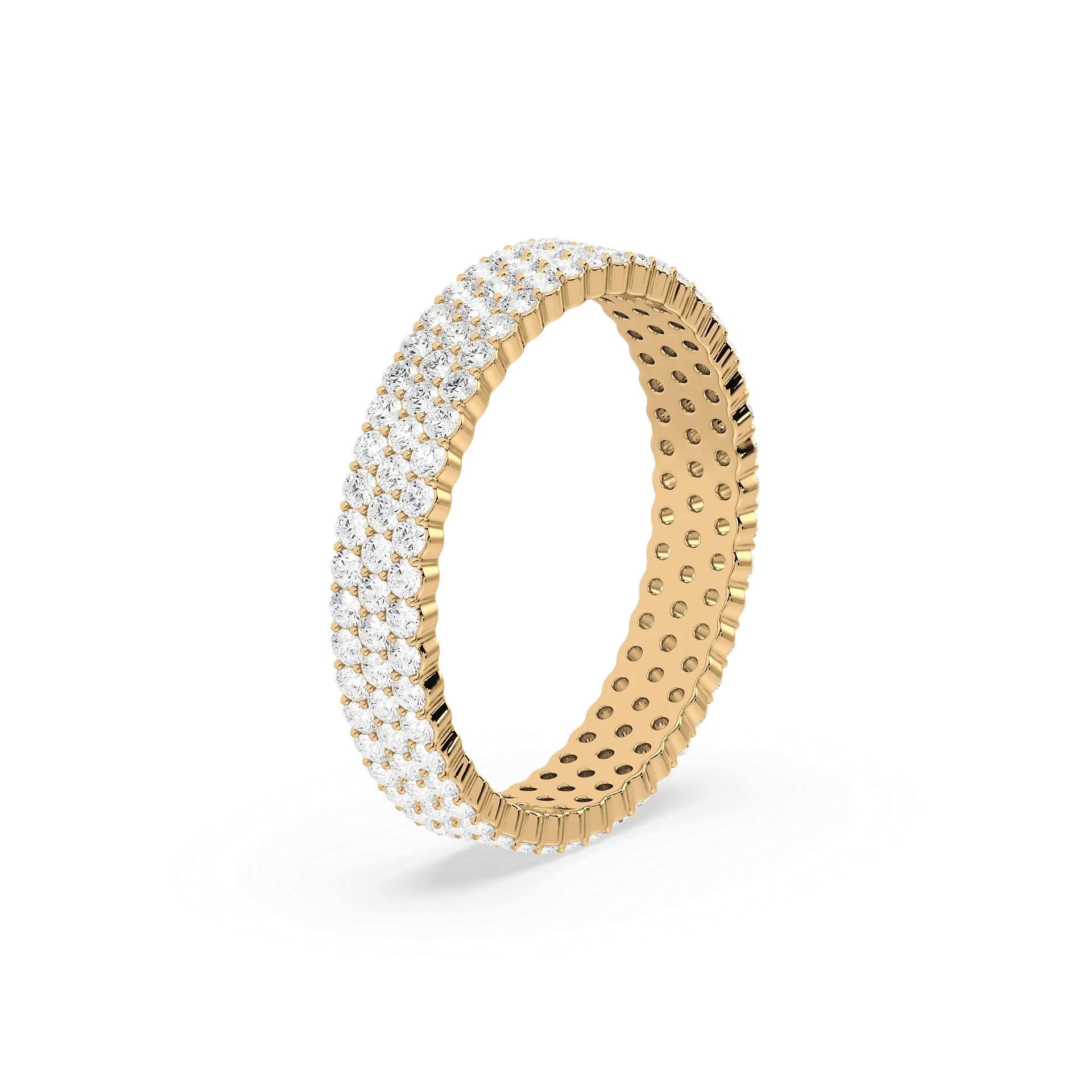 Violette Triple-Row Round Diamond Eternity Band