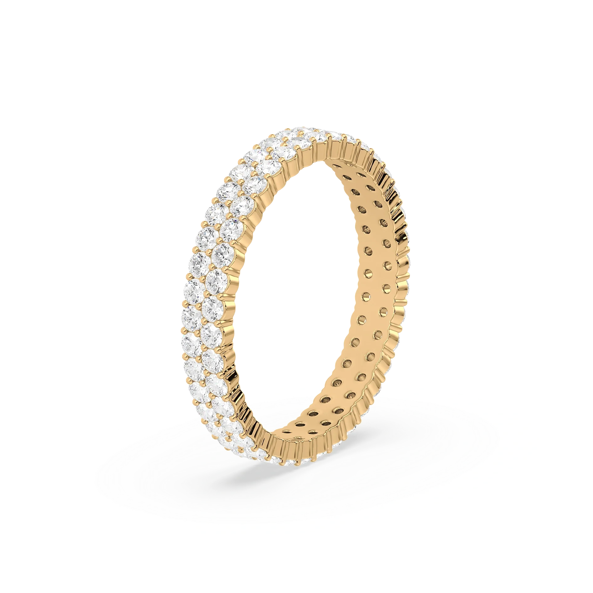 Alessia Double-Row Round Diamond Eternity Band