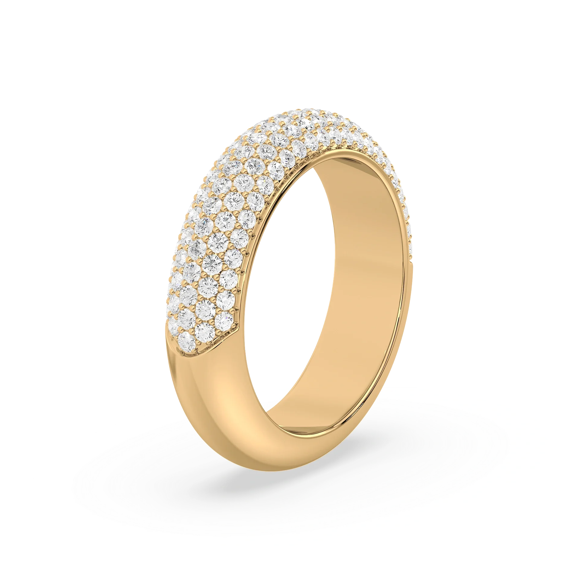 Marielle Four Row Pavé Diamond Half Eternity Band