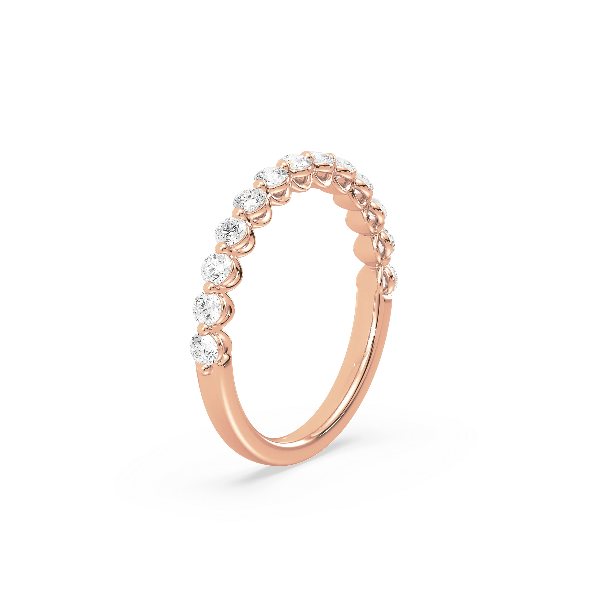 Nicolette Scalloped SM Single Prong Diamond Band