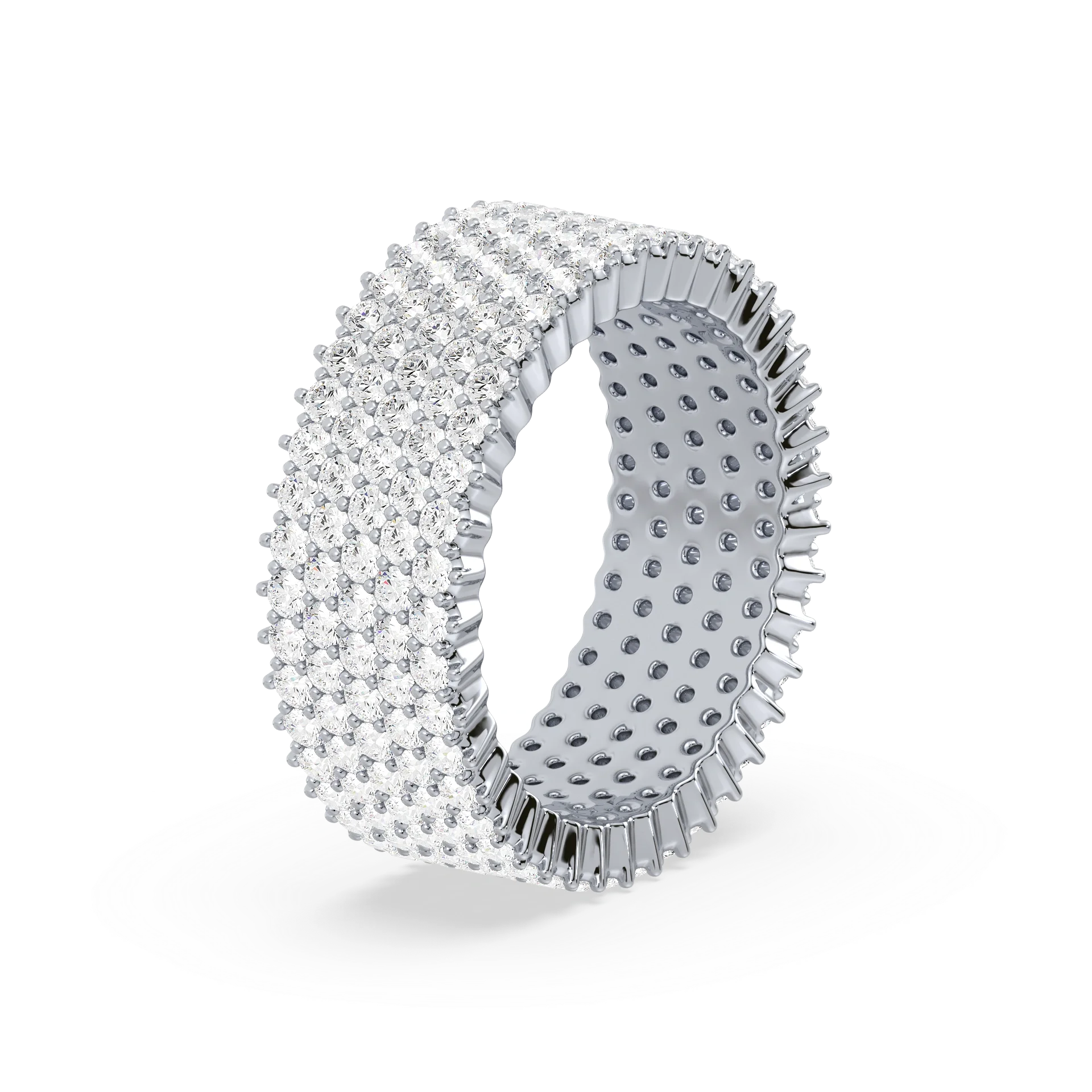 Elowyn Wide Five-Row Diamond Eternity Band