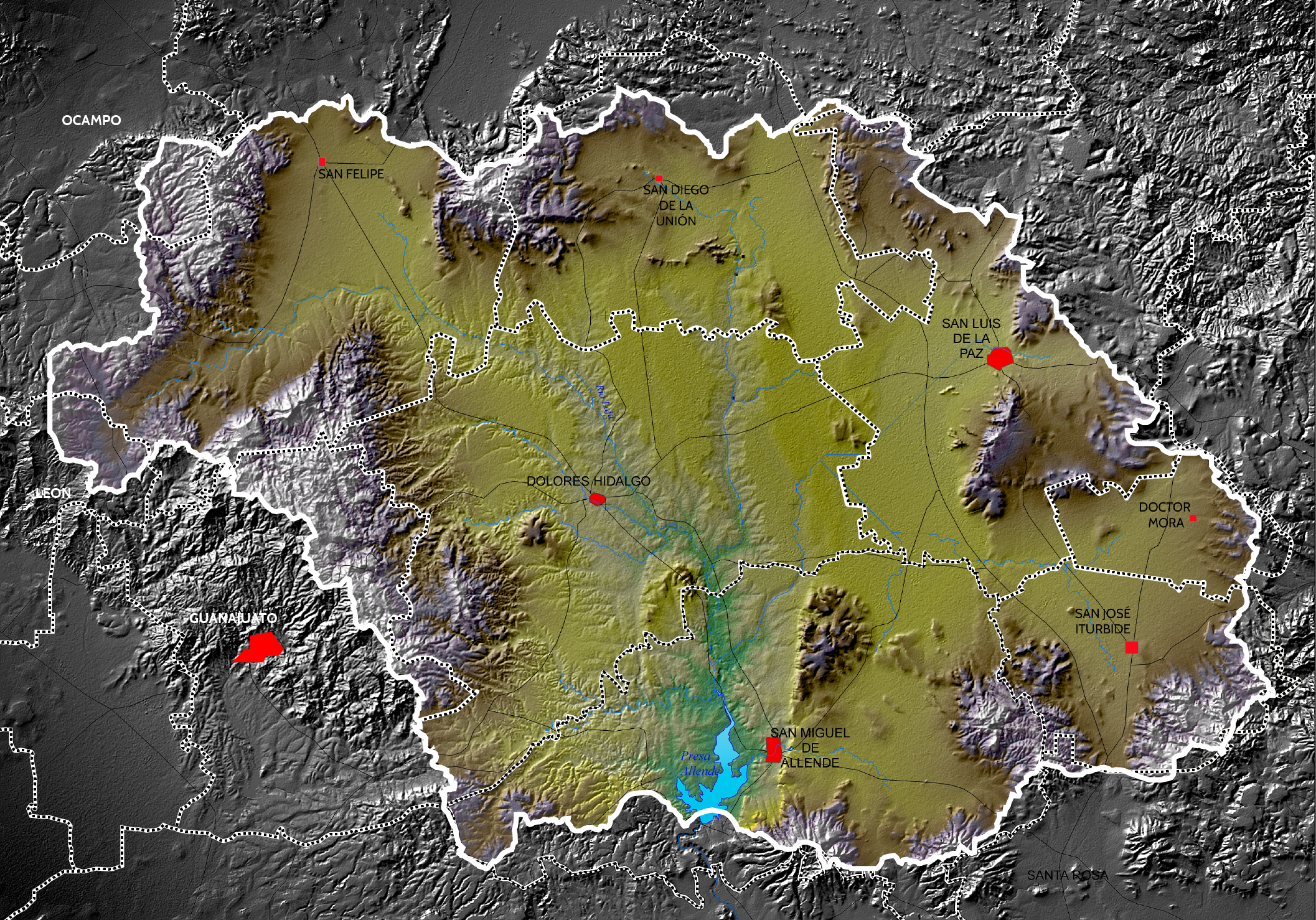 The Upper Río Laja Watershed region