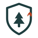 Shield protecting forest