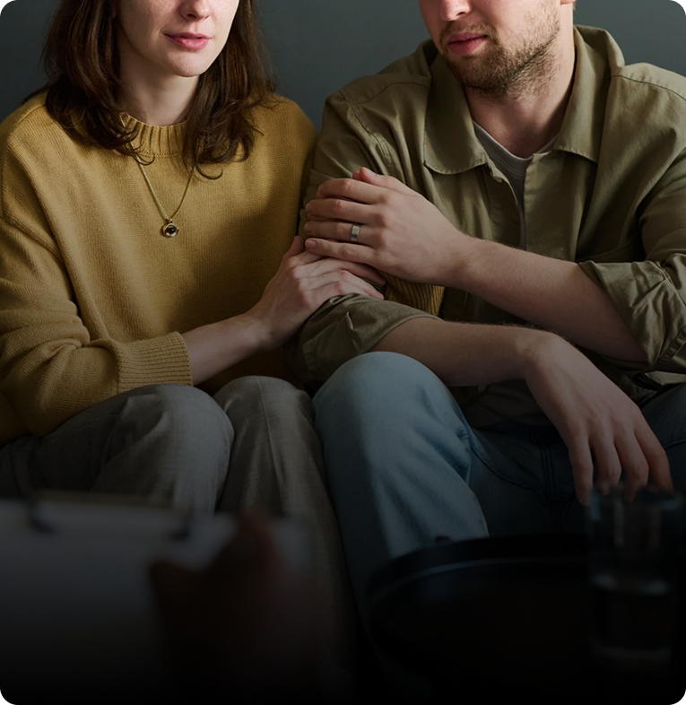 Couple in a supportive therapy session