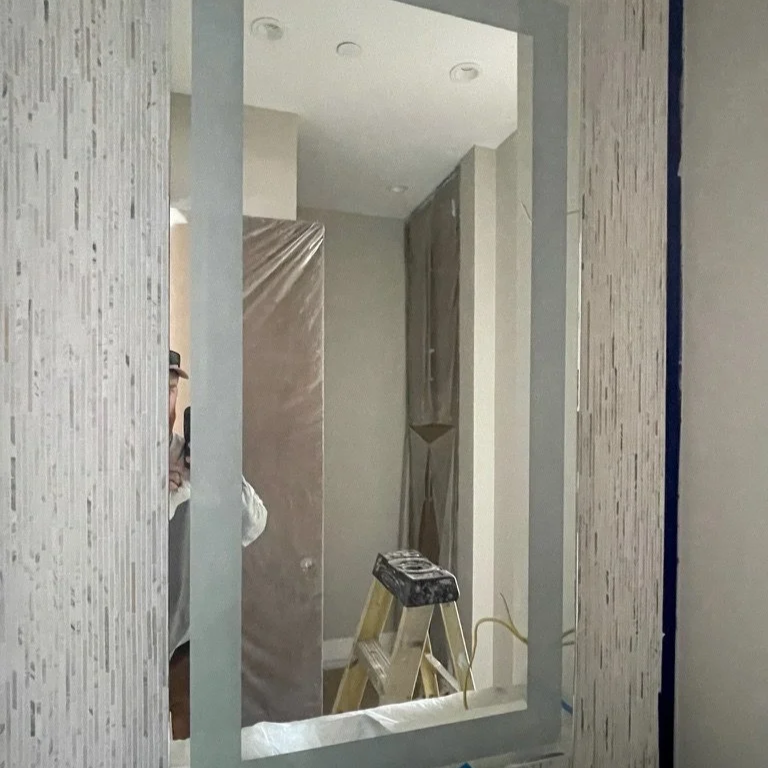 cracked double-pane window with visible inner seal failure