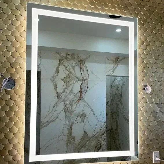 hotel grade mirror with thick glass and silvering